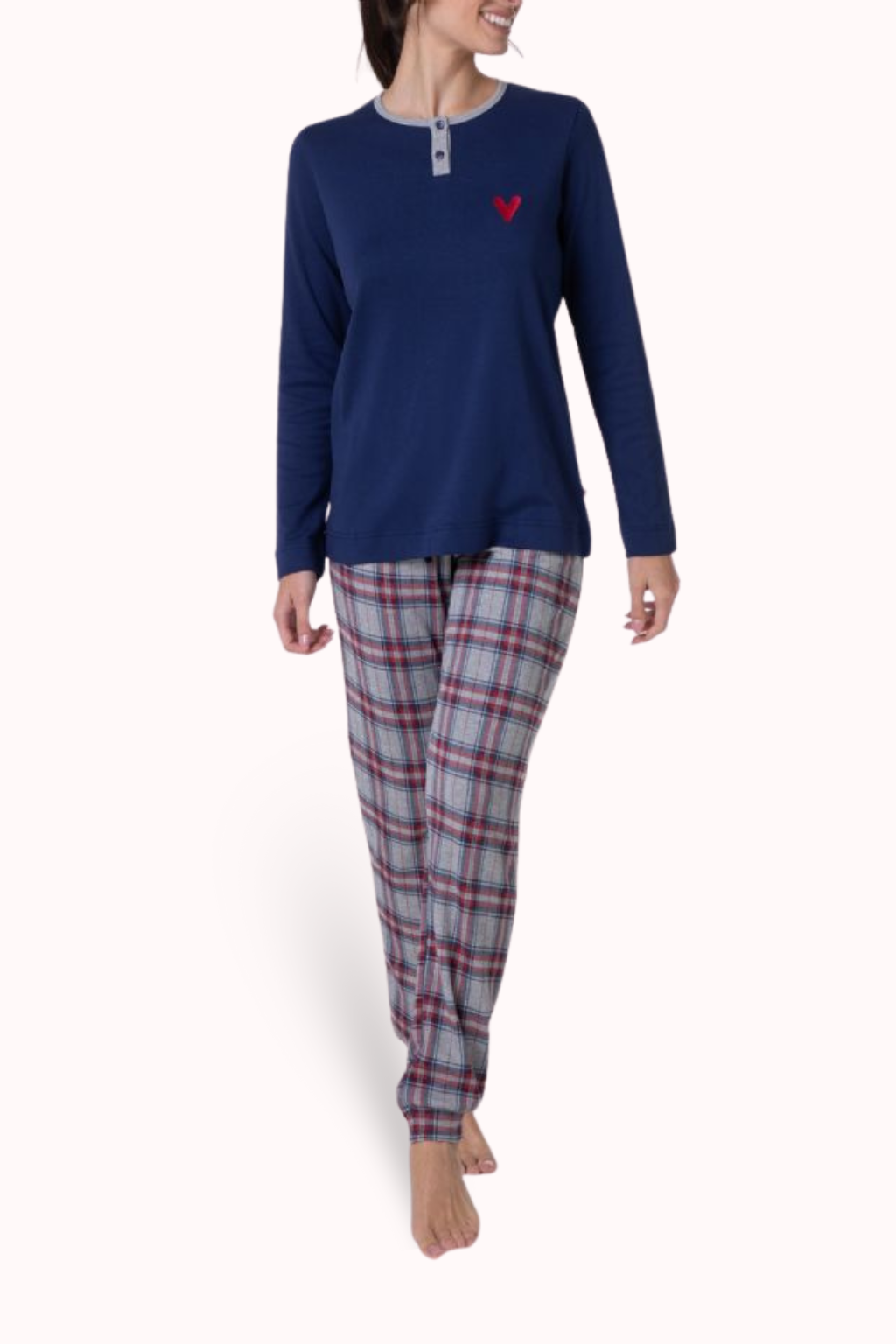 PIGIAMA GIROCOLLO LUNGO IN INTERLOCK DI COTONE LOVABLE