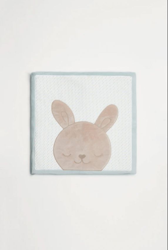 SET COPERTA + DOUDOU CONIGLIETTO CELESTE YSABEL MORA