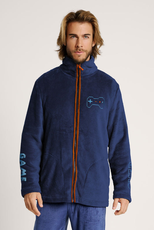 GIACCA DA CAMERA IN PILE CON DETTAGLI GAMER MUYDEMI