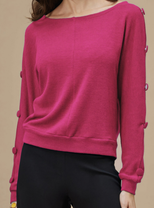 MAGLIA DÉTAIL FUCSIA PHILIPPE MATIGNON