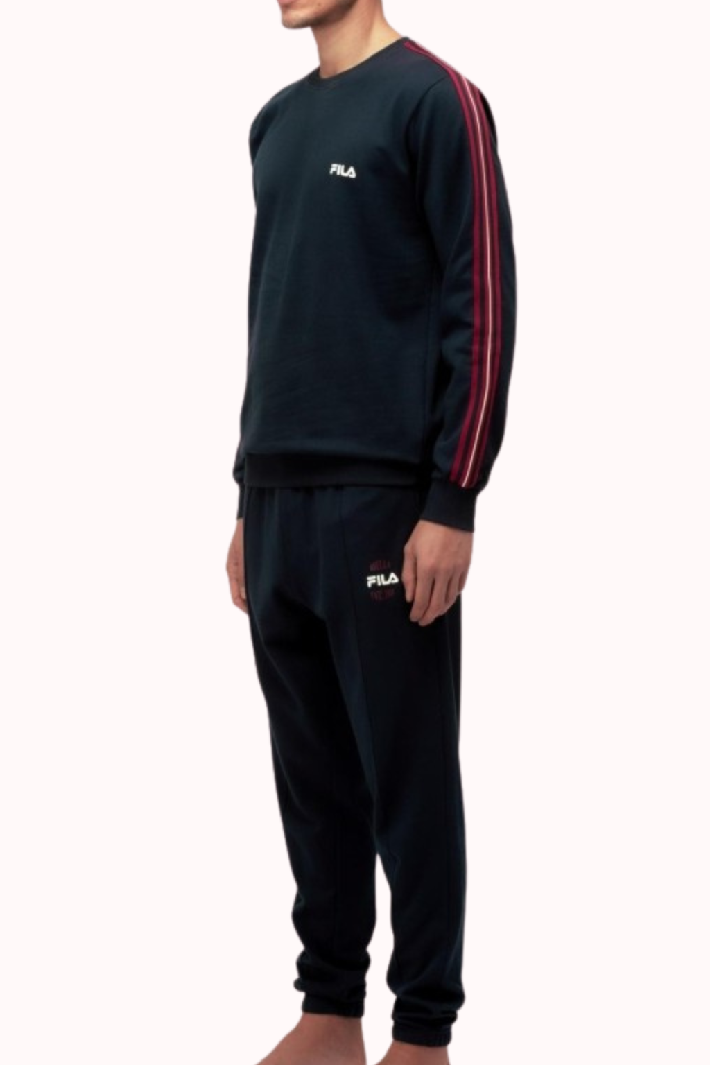 TUTA UOMO CON BANDE LATERALI IN COTONE FELPATO FILA