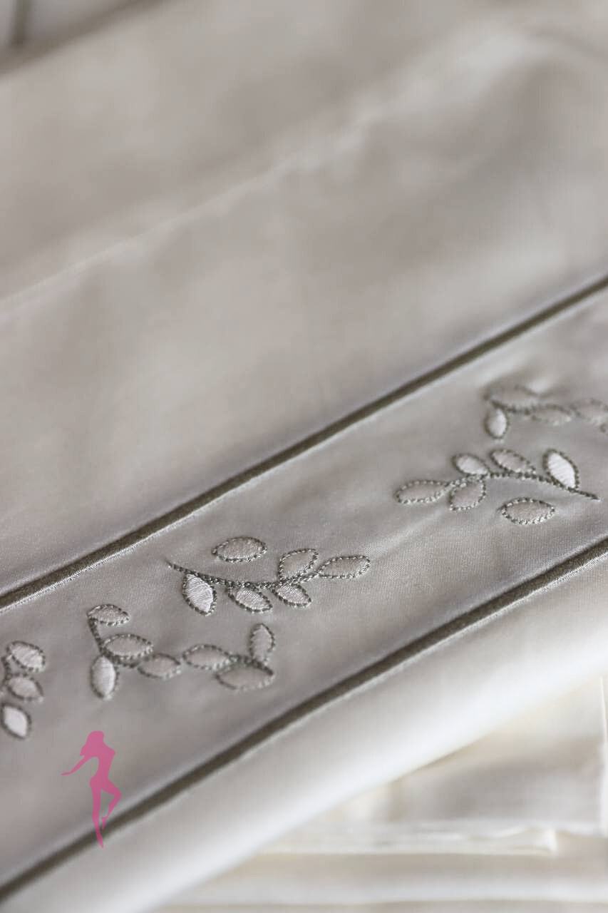 PARURE MATRIMONIALE IRIS ROMA IN RASO DI COTONE BARBACCI FIRENZE