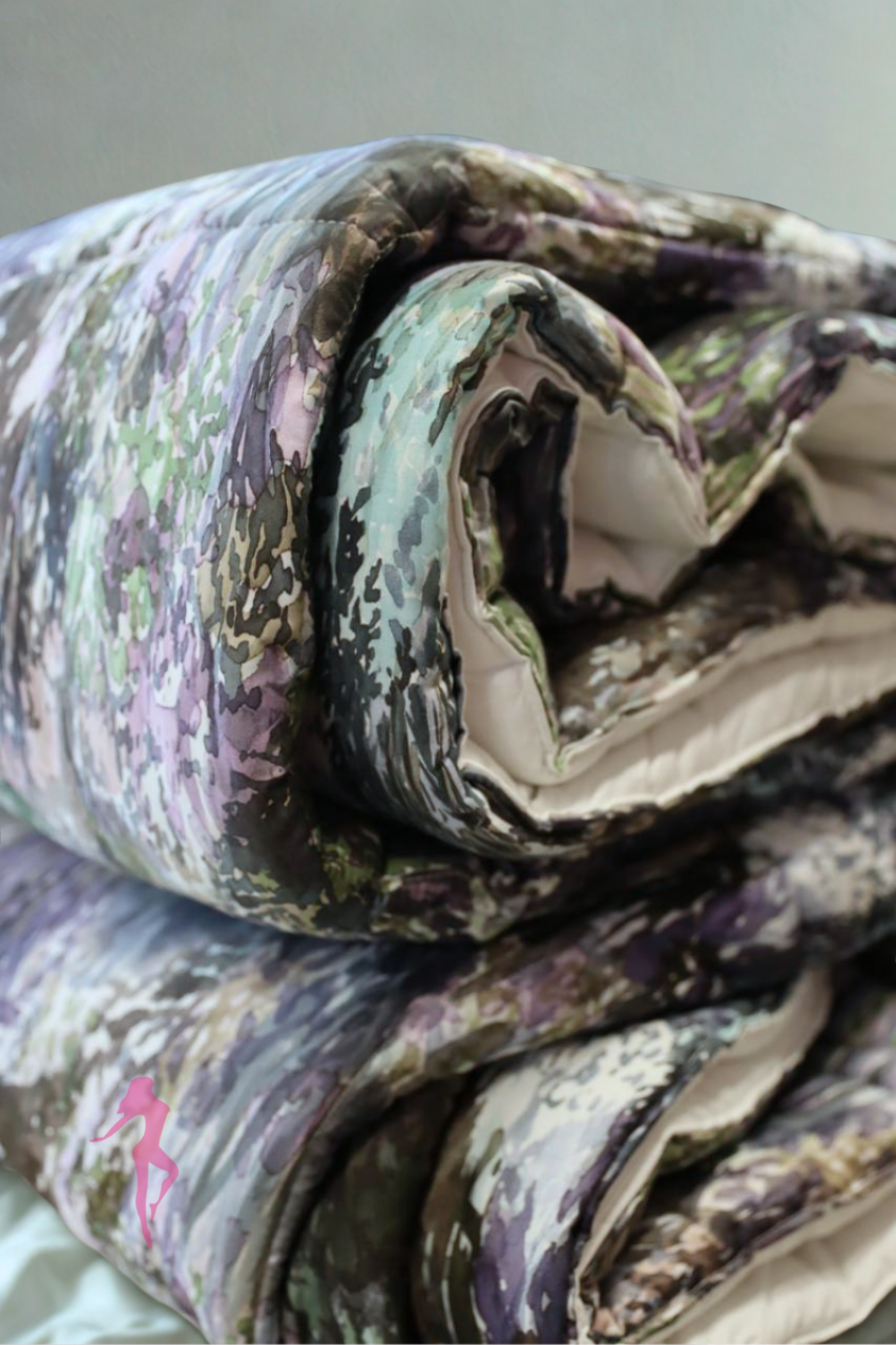 TRAPUNTA MATRIMONIALE INVERNALE MOTIVO MARMORIZZATO BARBACCI FIRENZE