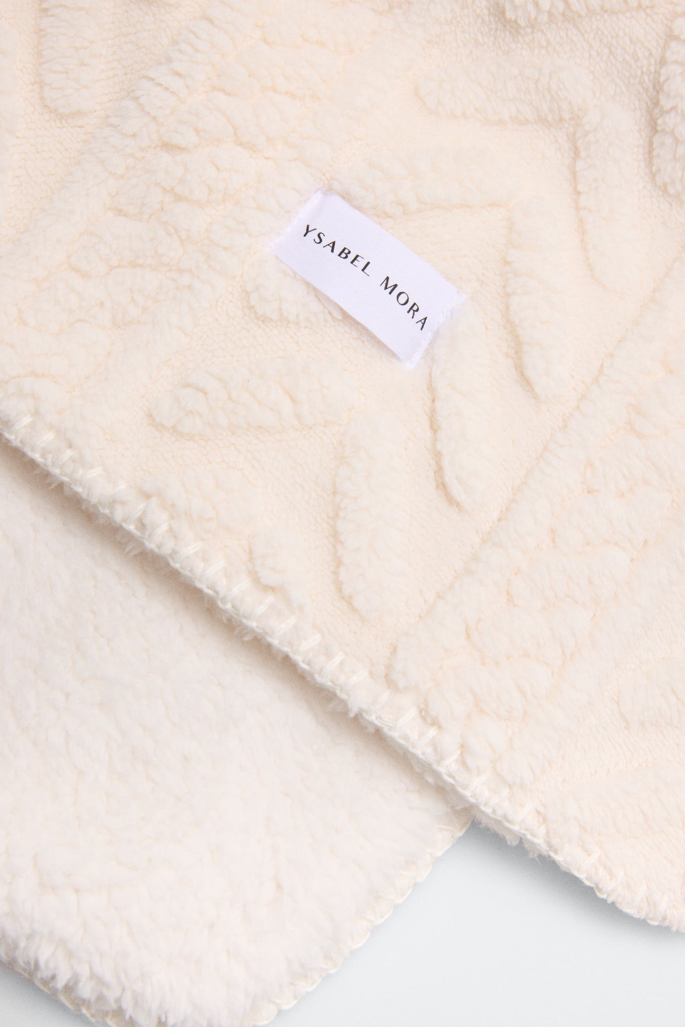 PLAID PANNA EFFETTO PELLICCIA E SHEARLING YSABEL MORA