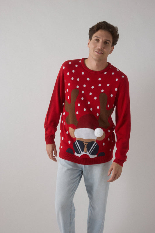 MAGLIONE NATALIZIO UOMO STAMPA RENNA YSABEL MORA