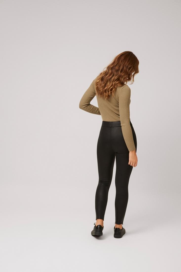 LEGGINGS TERMICO NERO EFFETTO PELLE YSABEL MORA