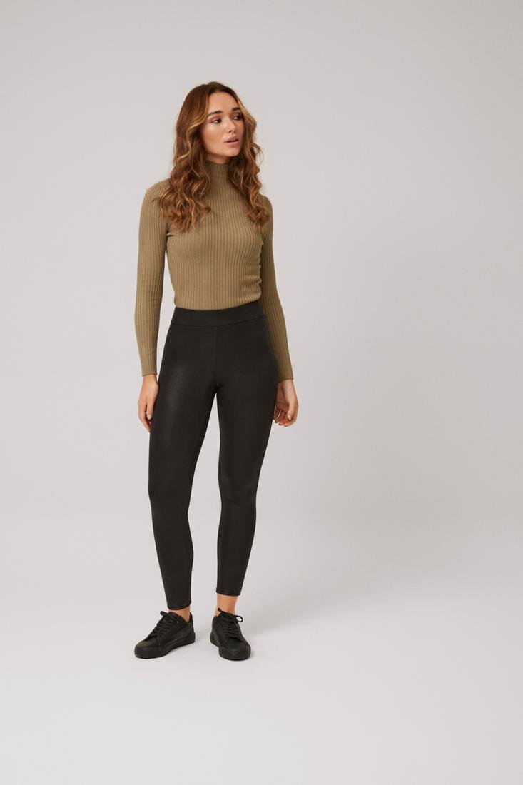 LEGGINGS TERMICO NERO EFFETTO PELLE YSABEL MORA