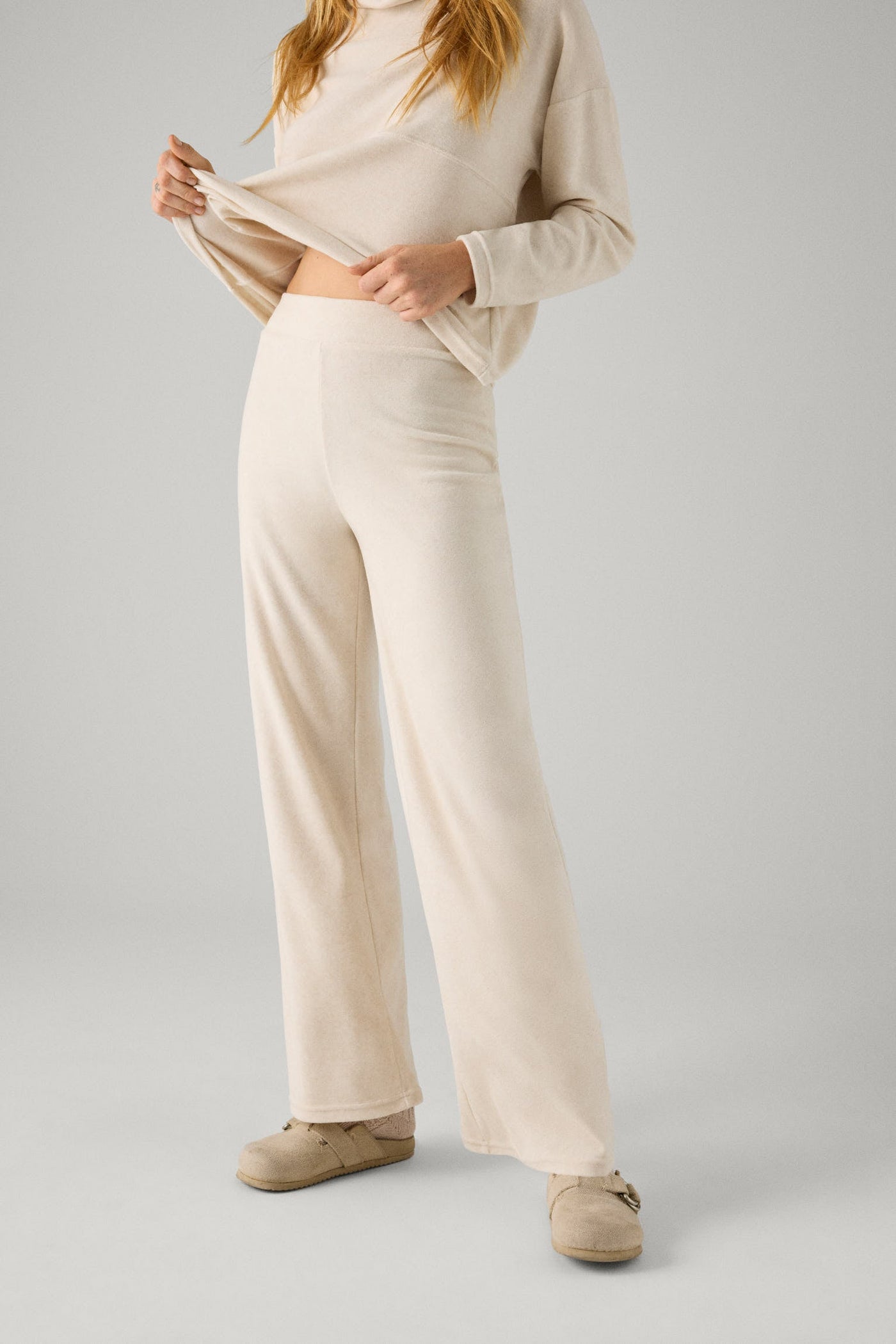 PANTALONI WIDE LEG AVORIO YSABEL MORA