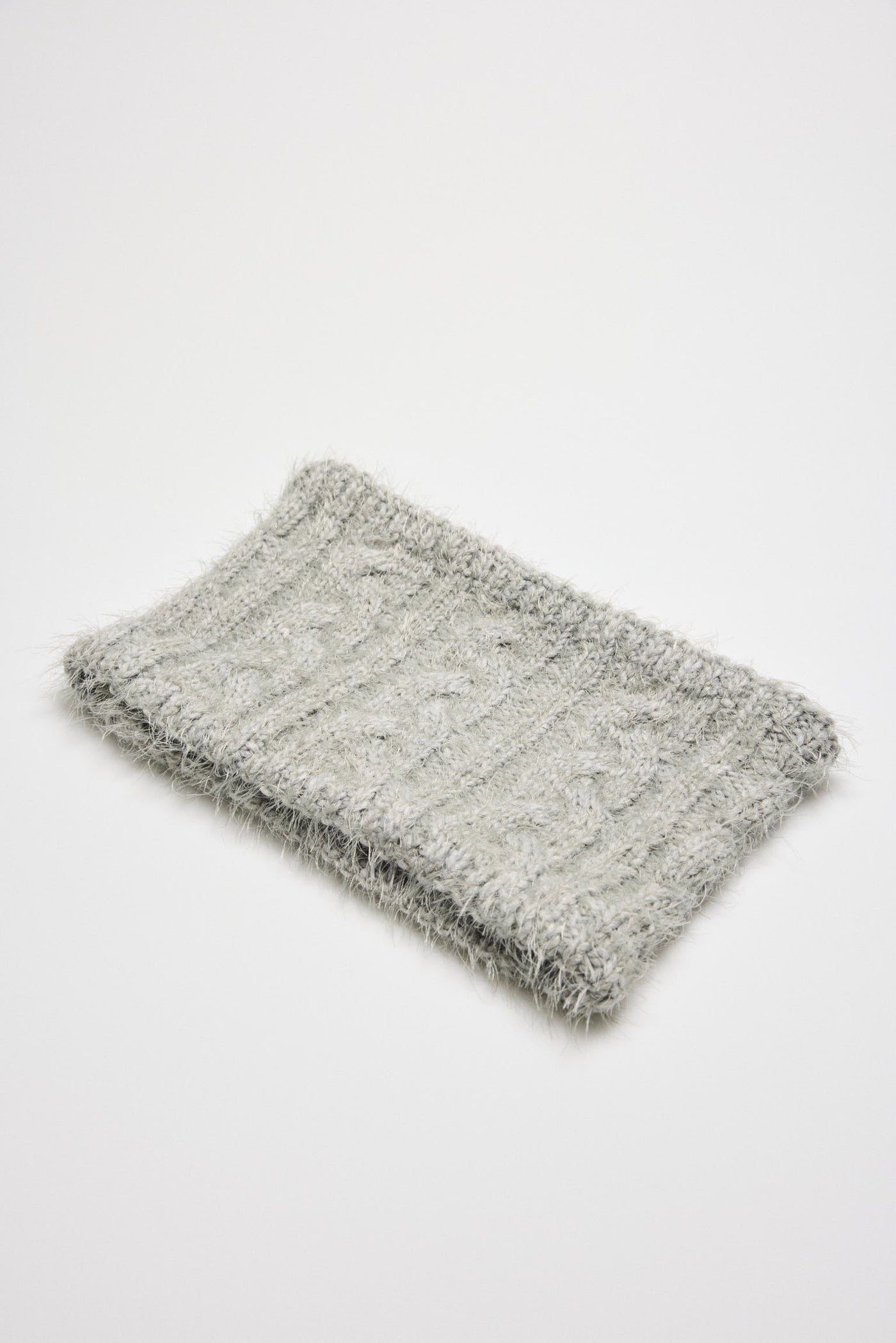 COLLO IN MAGLIA CON INTERNO IN PILE GRIGIO MELANGE YSABEL MORA