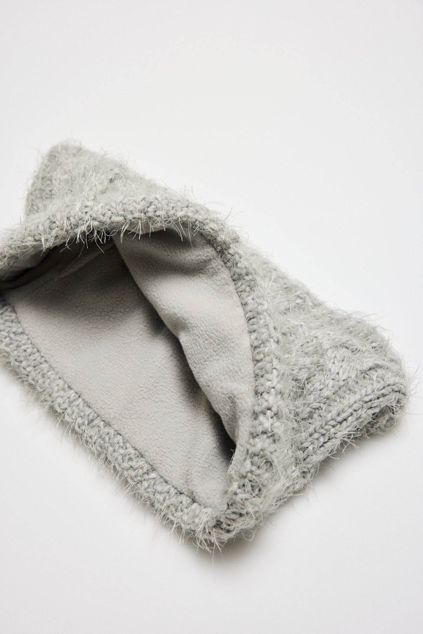 COLLO IN MAGLIA CON INTERNO IN PILE GRIGIO MELANGE YSABEL MORA