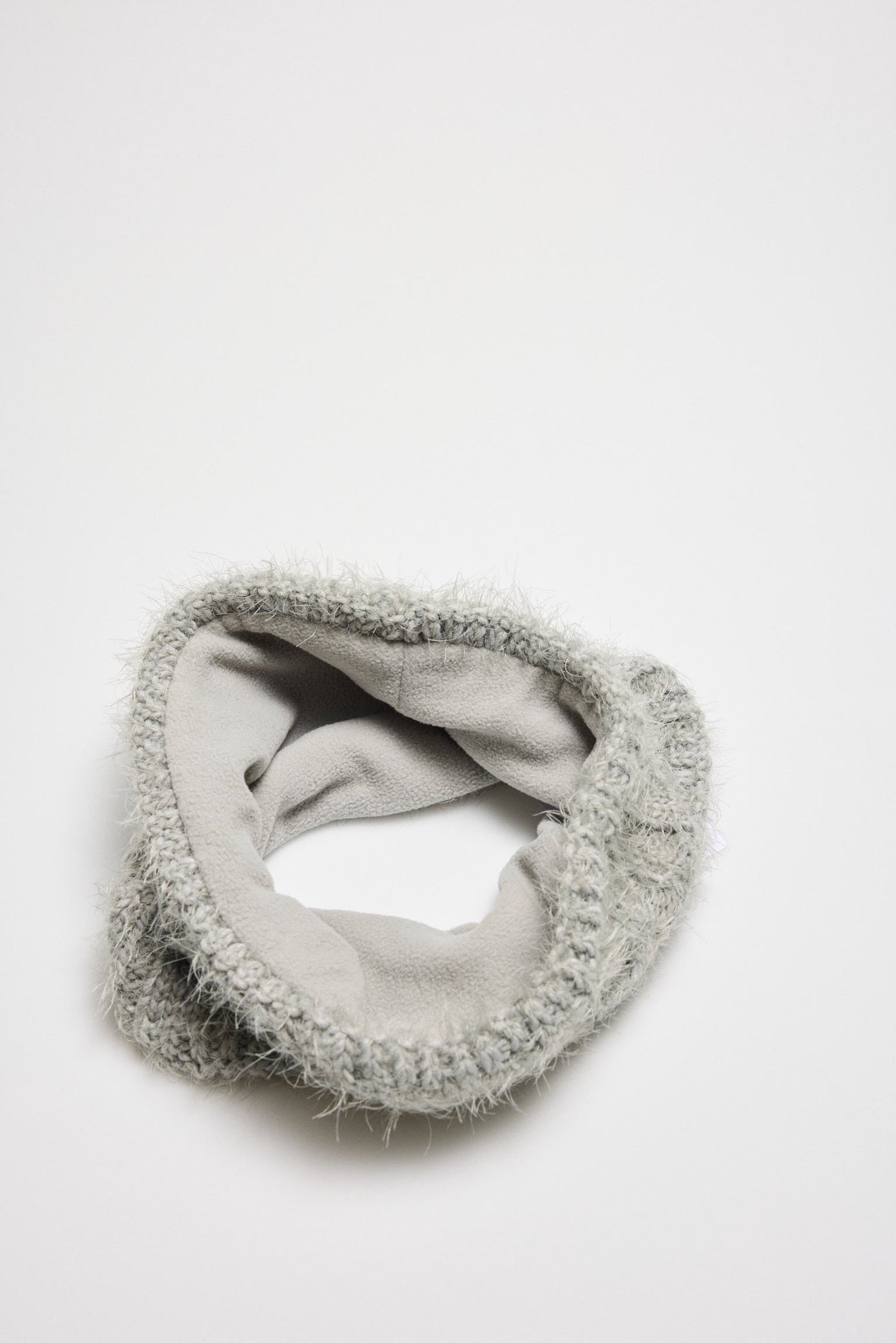 COLLO IN MAGLIA CON INTERNO IN PILE GRIGIO MELANGE YSABEL MORA