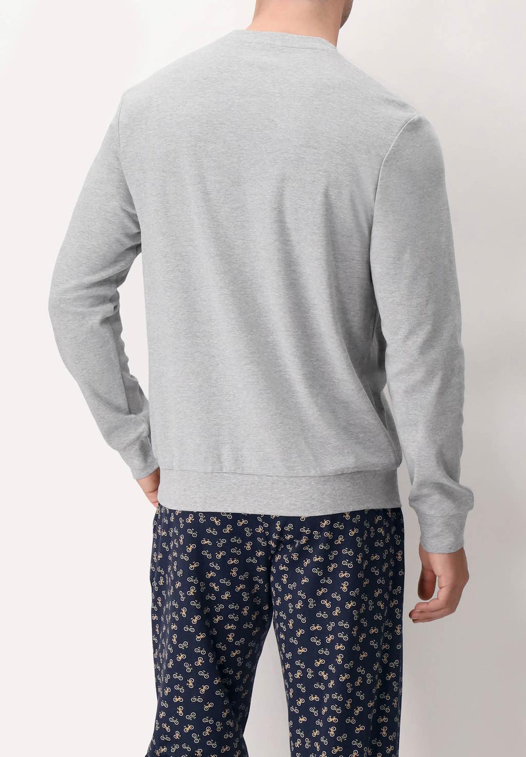 PIGIAMA UNISEX GIROCOLLO IN CALDO COTONE STAMPA BICICLETTE PEROFIL