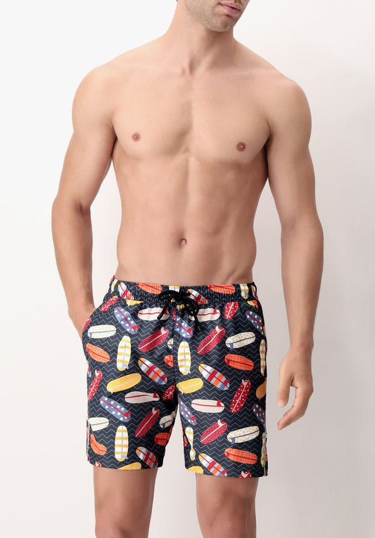 COSTUME BOXER STAMPA SURF FONDO BLU PEROFIL