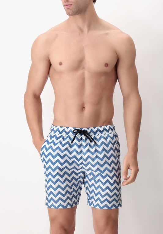 COSTUME BOXER STAMPA CHEVRON DENIM PEROFIL