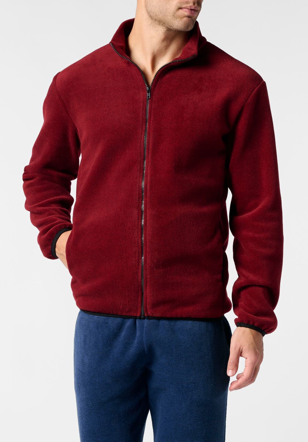 GIACCA IN PILE FULL ZIP CON TASCHE PEROFIL