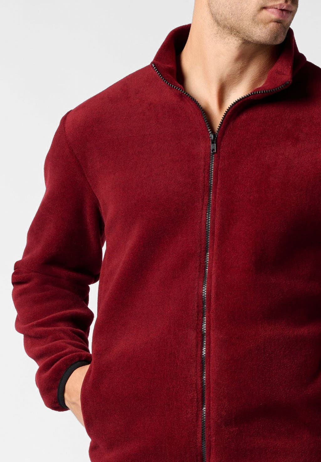 GIACCA IN PILE FULL ZIP CON TASCHE PEROFIL