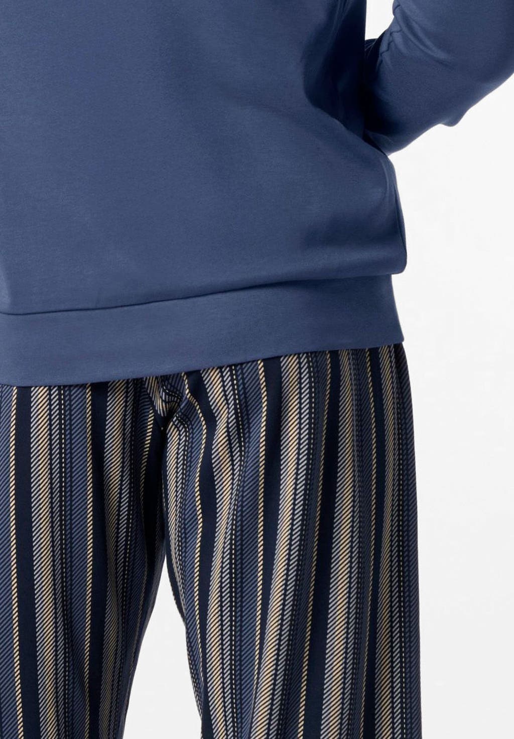 PIGIAMA UNISEX LUPETTO IN CALDO COTONE STAMPA A RIGHE PEROFIL