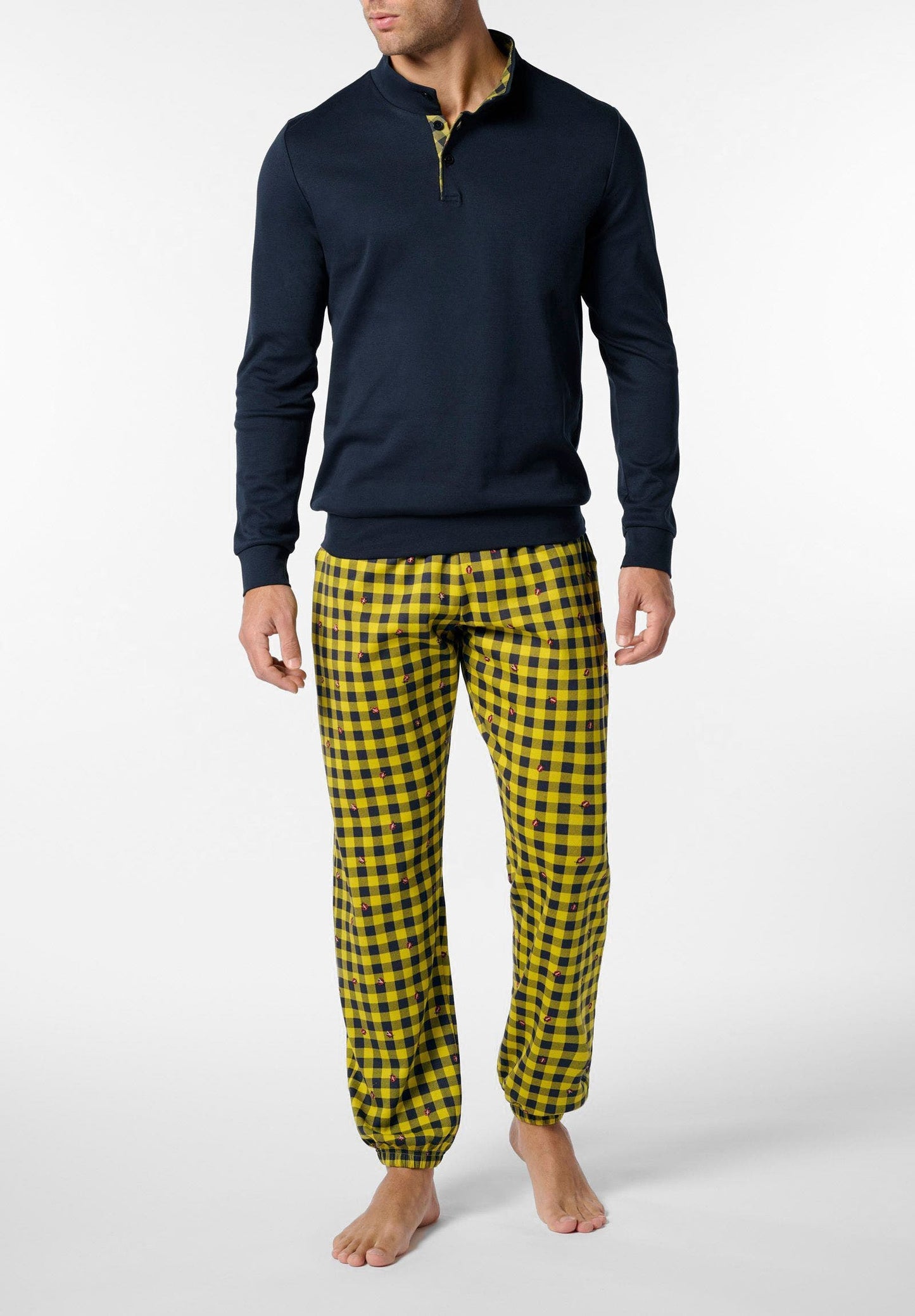 PIGIAMA UNISEX LUPETTO IN CALDO COTONE STAMPA A COCCINELLE PEROFIL