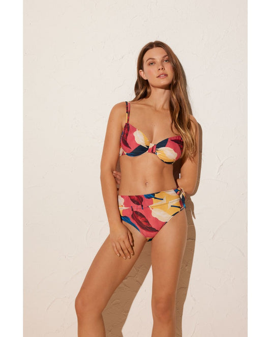 SET BIKINI CON STAMPA FOGLIE E PIUME YSABEL MORA