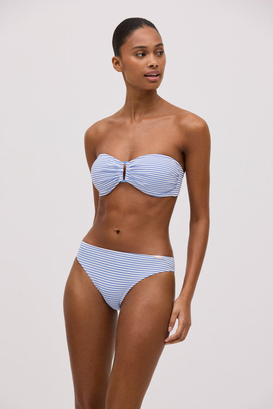 TOP BIKINI A FASCIA STAMPA A RIGHE YSABEL MORA
