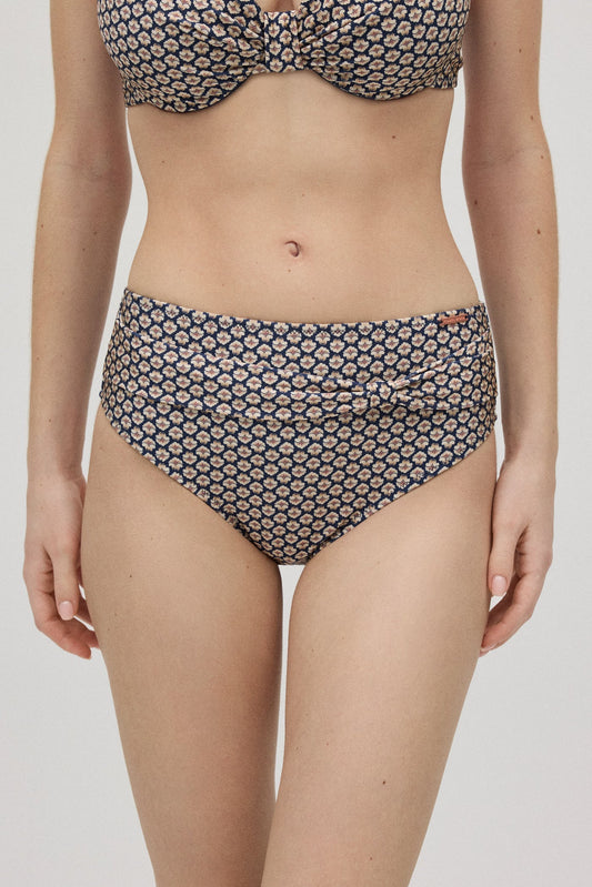SLIP BIKINI VITA ALTA MODELLANTE STAMPA ETNICA YSABEL MORA