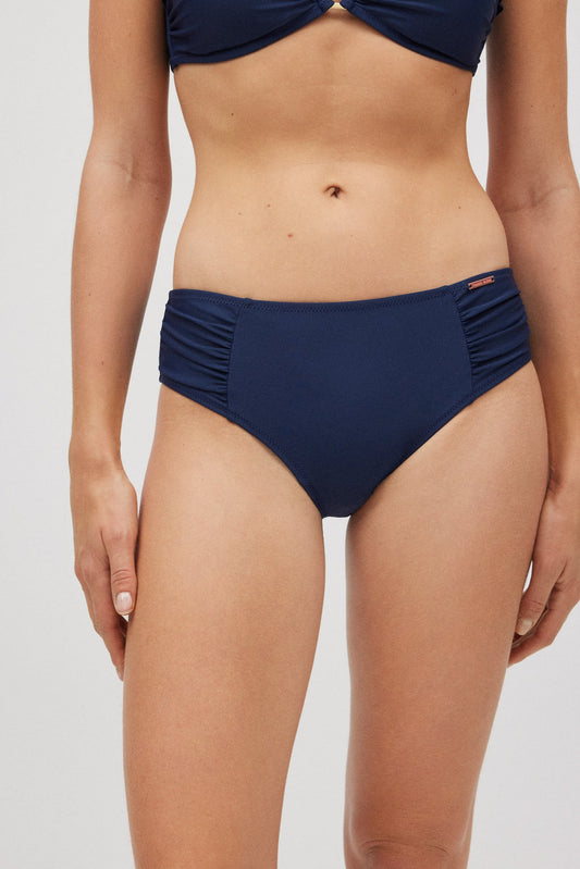 SLIP MIDI BIKINI MODELLANTE TINTA UNITA BLU NAVY YSABEL MORA