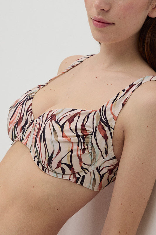 TOP BIKINI MINIMIZER COPPA C STAMPA ASTRATTA YSABEL MORA