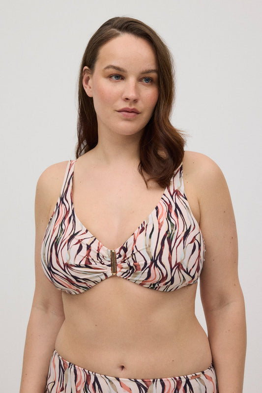 TOP BIKINI MINIMIZER COPPA D STAMPA ASTRATTA YSABEL MORA