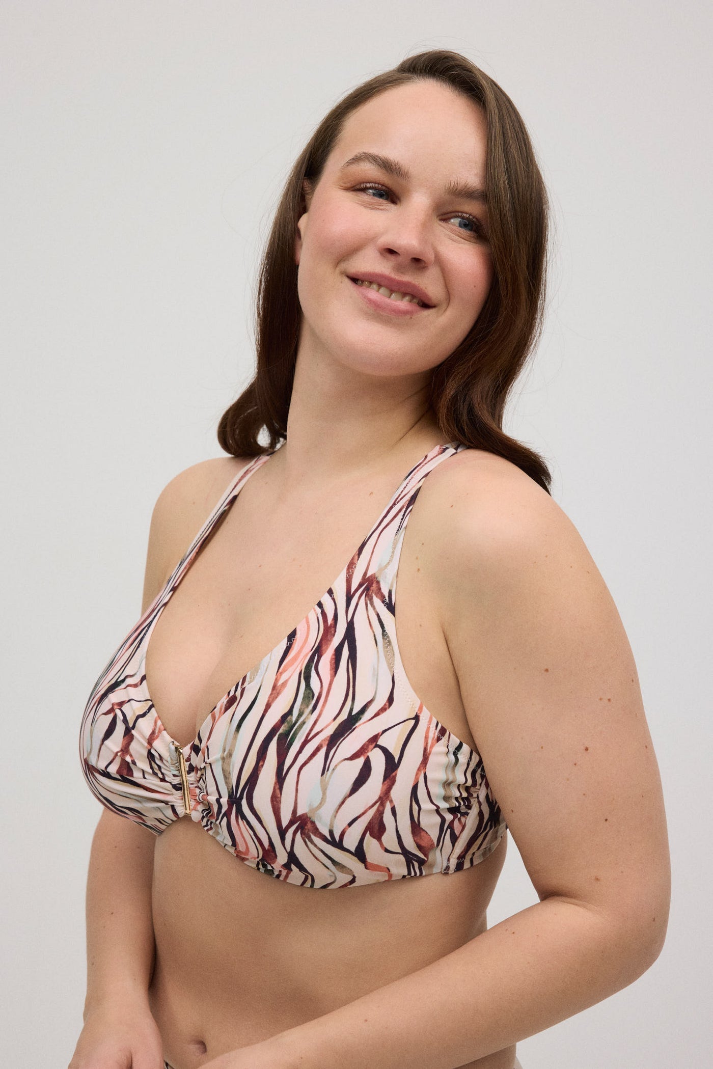 TOP BIKINI MINIMIZER COPPA D STAMPA ASTRATTA YSABEL MORA