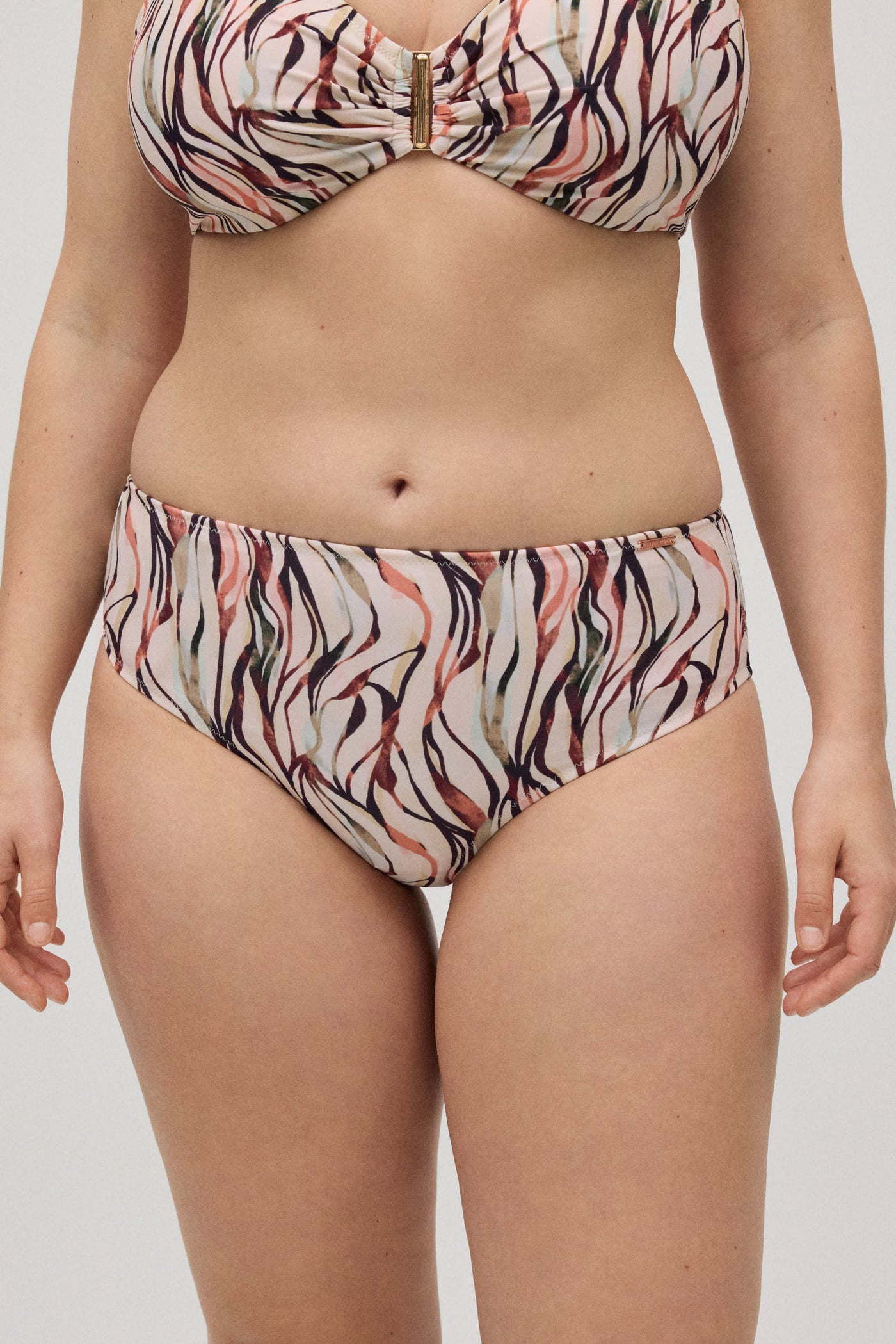 SLIP BIKINI VITA ALTA CONTENITIVO STAMPA ASTRATTA YSABEL MORA