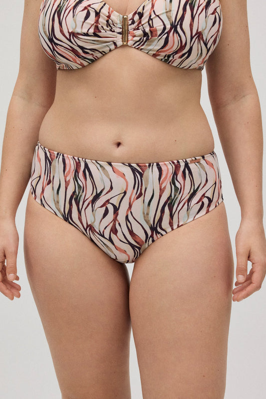 SLIP BIKINI VITA ALTA CONTENITIVO STAMPA ASTRATTA YSABEL MORA