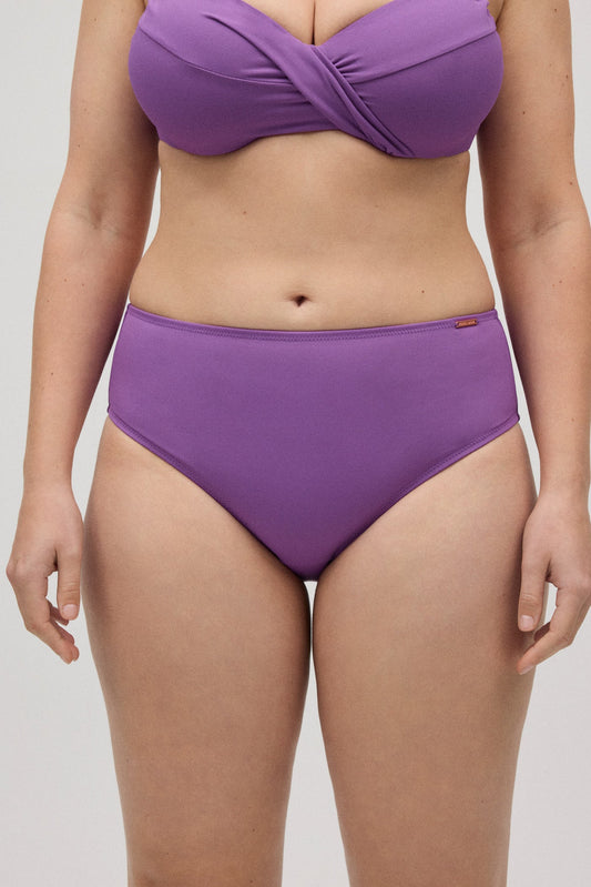 SLIP BIKINI VITA ALTA CONTENITIVO VIOLA YSABEL MORA
