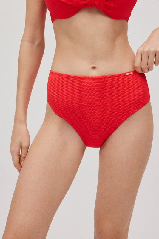 SLIP BIKINI VITA ALTA MODELLANTE IN PIQUÉ YSABEL MORA