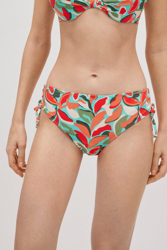 SLIP BIKINI VITA MIDI MODELLANTE STAMPA ASTRATTA MICROPIQUÈ YSABEL MORA