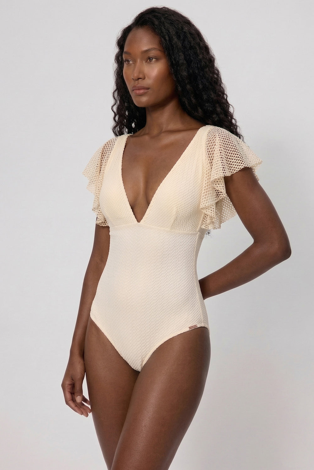 COSTUME INTERO DA BAGNO CON VOLANT PANNA YSABEL MORA