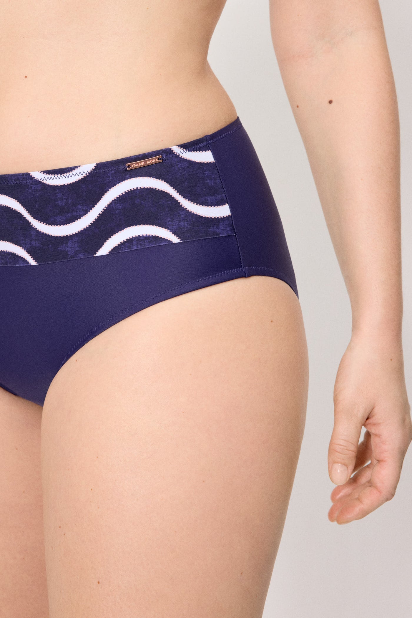 SLIP BIKINI VITA ALTA CONTENITIVO BLU NAVY YSABEL MORA
