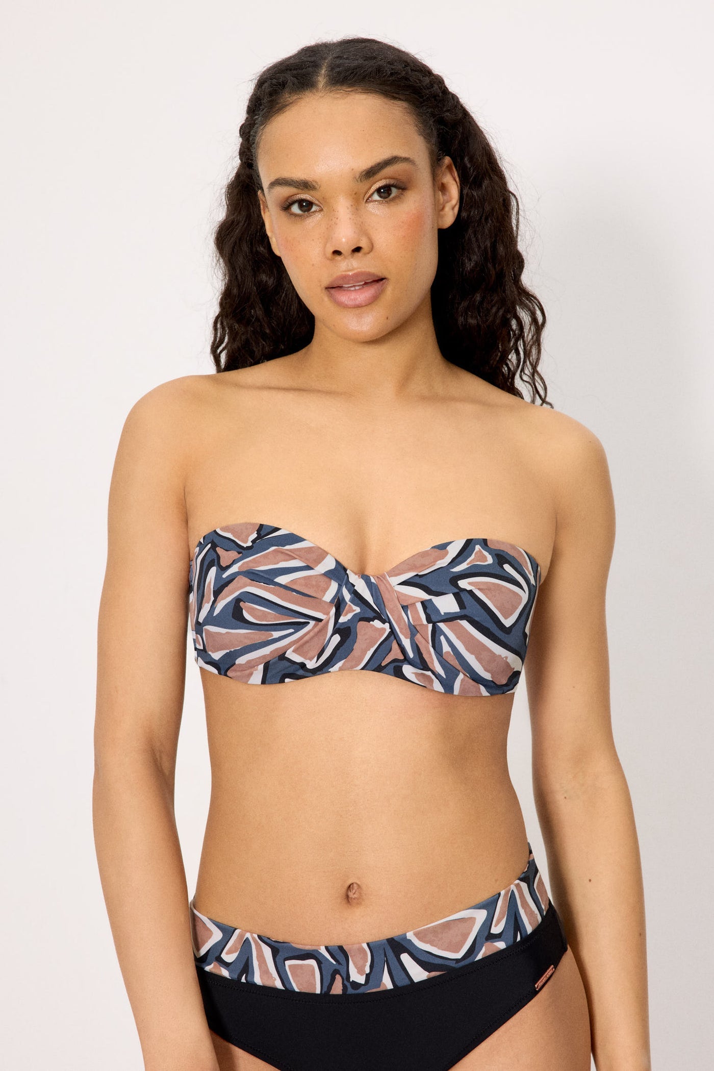 REGGISENO BIKINI A FASCIA COPPA C CON STAMPA ASTRATTA YSABEL MORA
