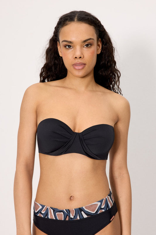REGGISENO BIKINI A FASCIA COPPA C NERO YSABEL MORA