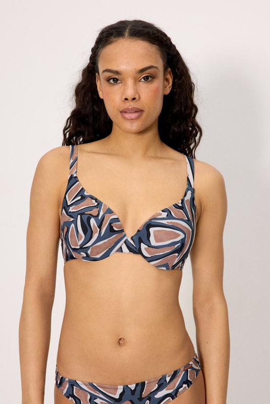 REGGISENO BIKINI COPPA C CON STAMPA ASTRATTA YSABEL MORA
