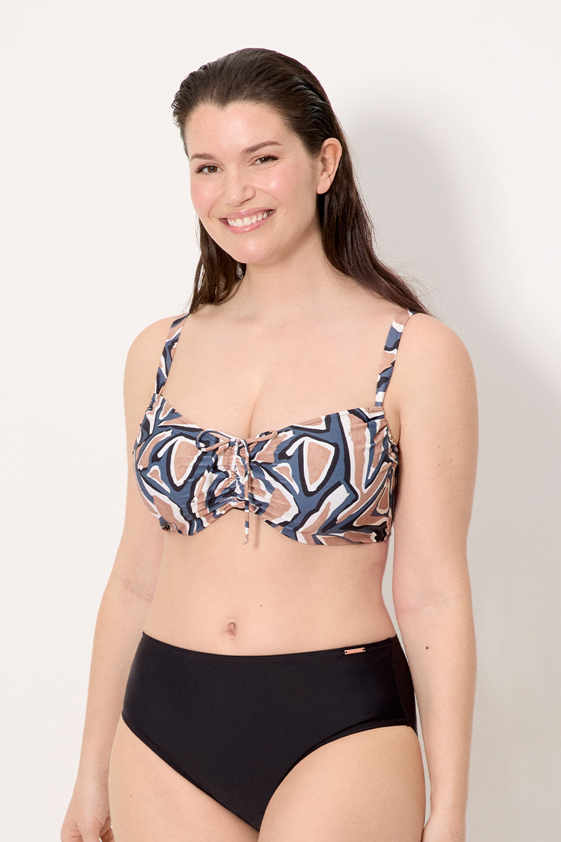 REGGISENO BIKINI MINIMIZER COPPA D STAMPA ASTRATTA YSABEL MORA