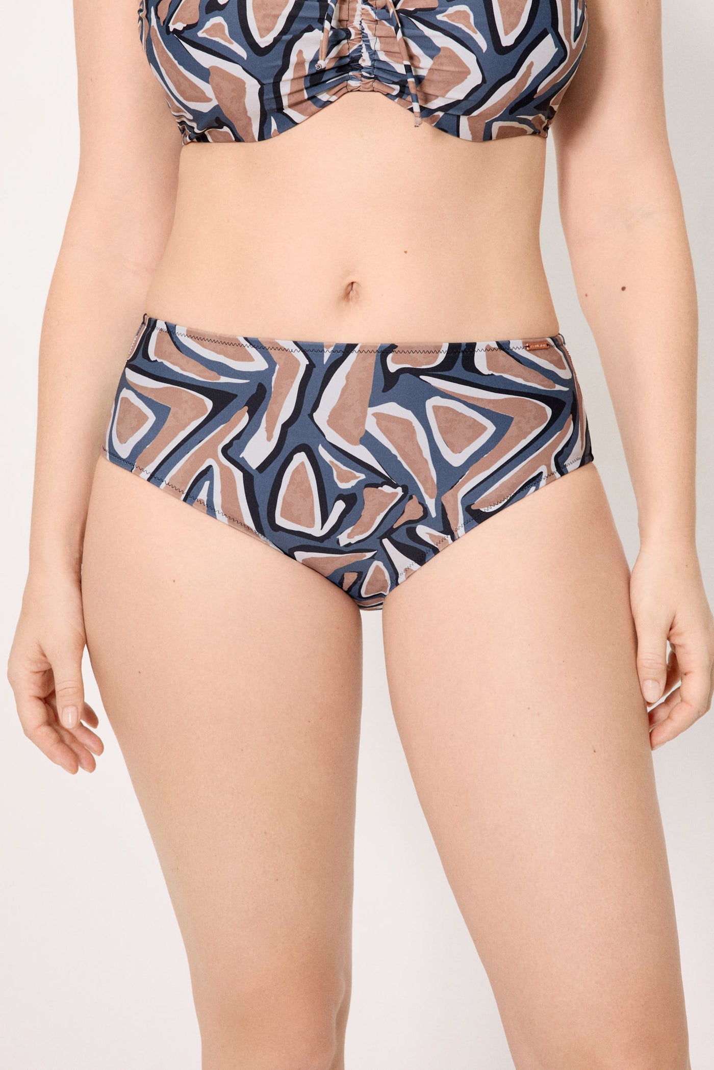 SLIP BIKINI VITA ALTA CONTENITIVO STAMPA ASTRATTA YSABEL MORA