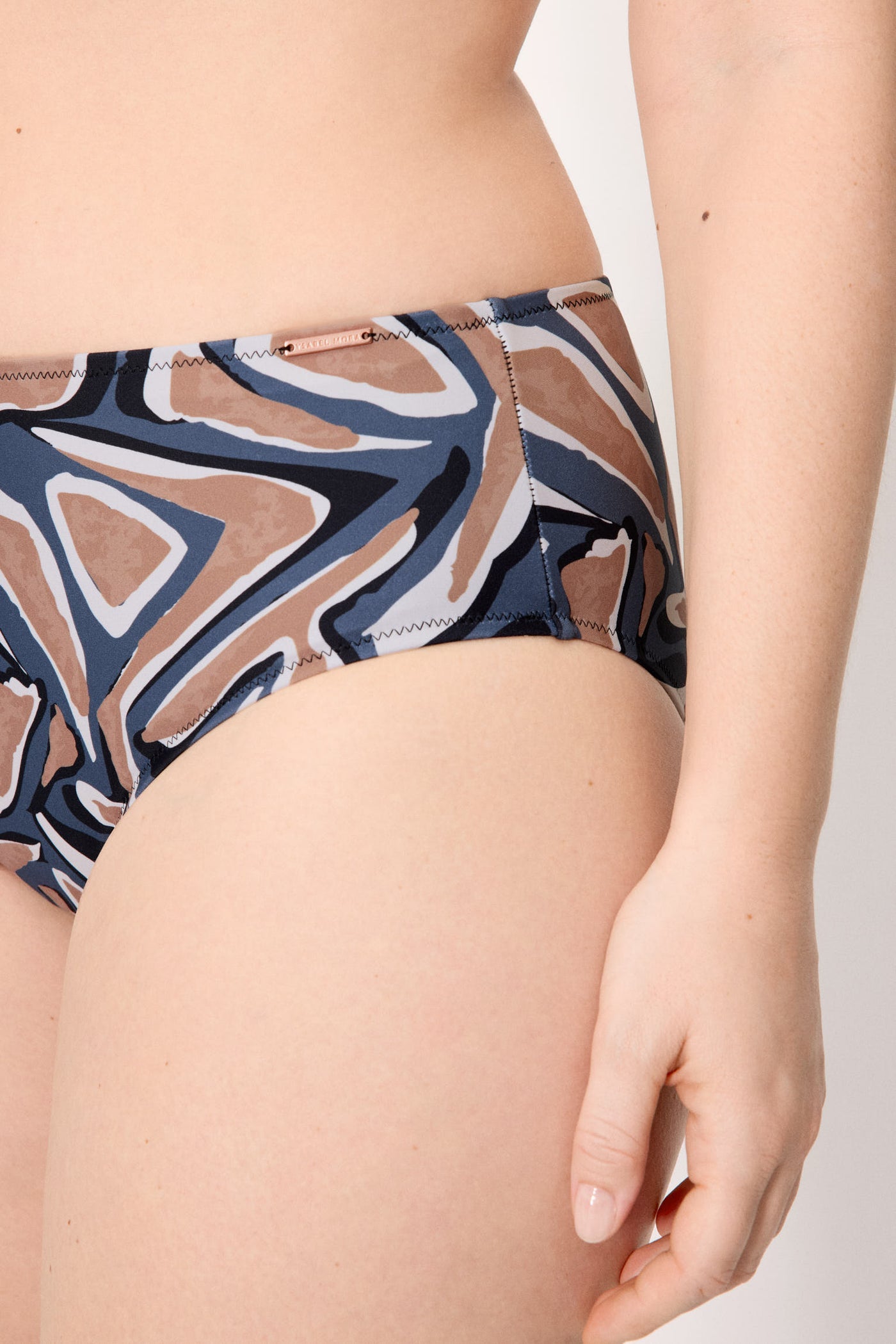 SLIP BIKINI VITA ALTA CONTENITIVO STAMPA ASTRATTA YSABEL MORA