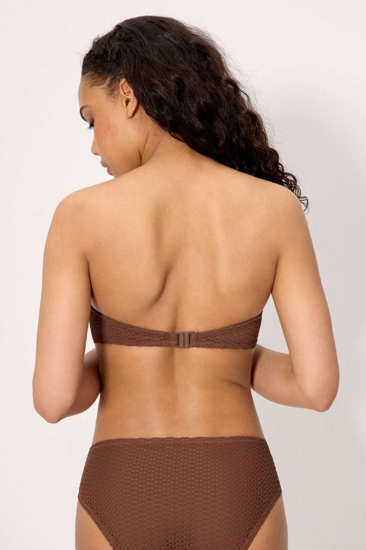 REGGISENO BIKINI A FASCIA TRAFORATO COPPA C MARRONE YSABEL MORA