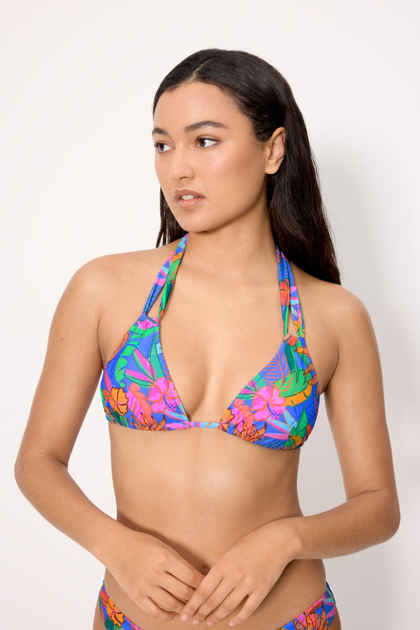 REGGISENO BIKINI A TRIANGOLO STAMPA TROPICALE MULTICOLOR YSABEL MORA