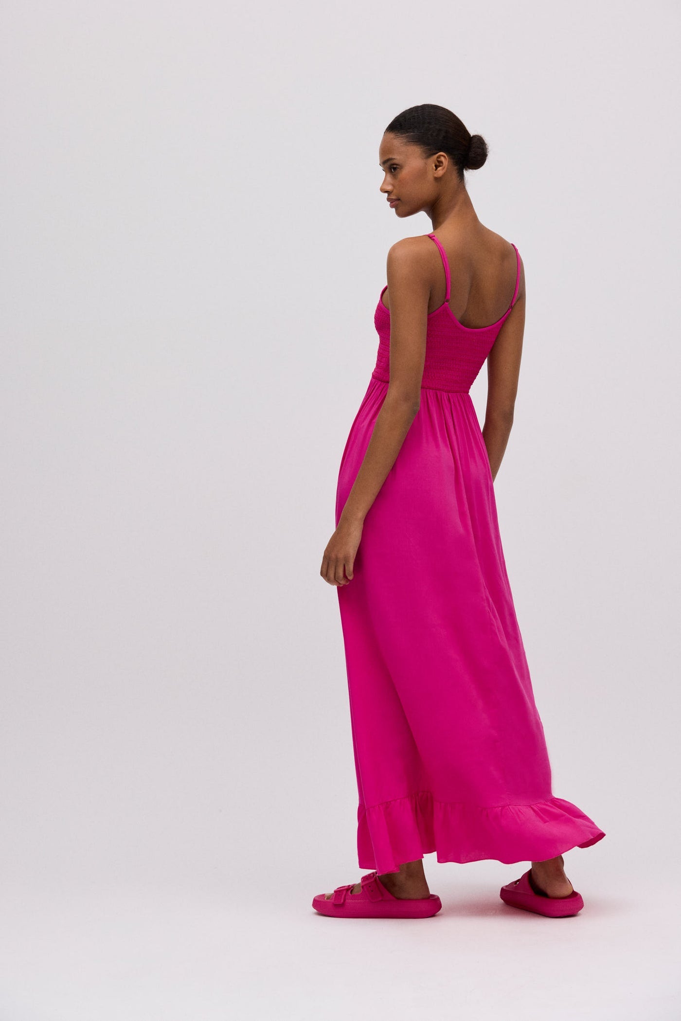 ABITO LUNGO FUCSIA IN VISCOSA YSABEL MORA