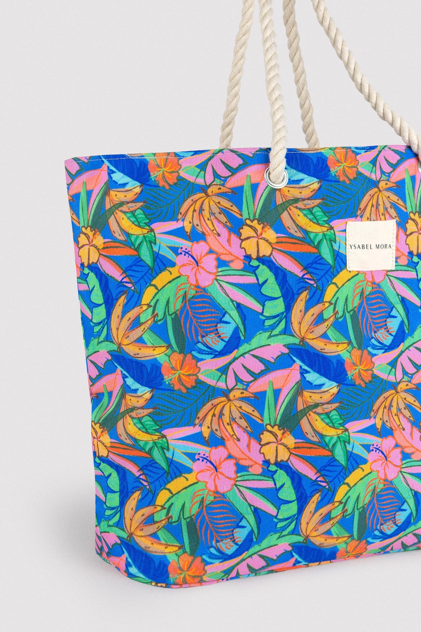 BORSA DA SPIAGGIA STAMPA TROPICALE YSABEL MORA