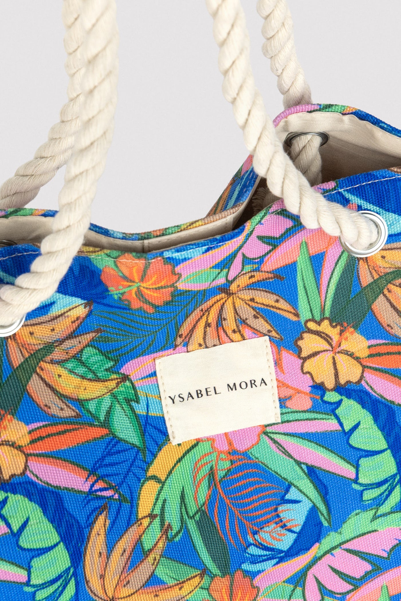 BORSA DA SPIAGGIA STAMPA TROPICALE YSABEL MORA