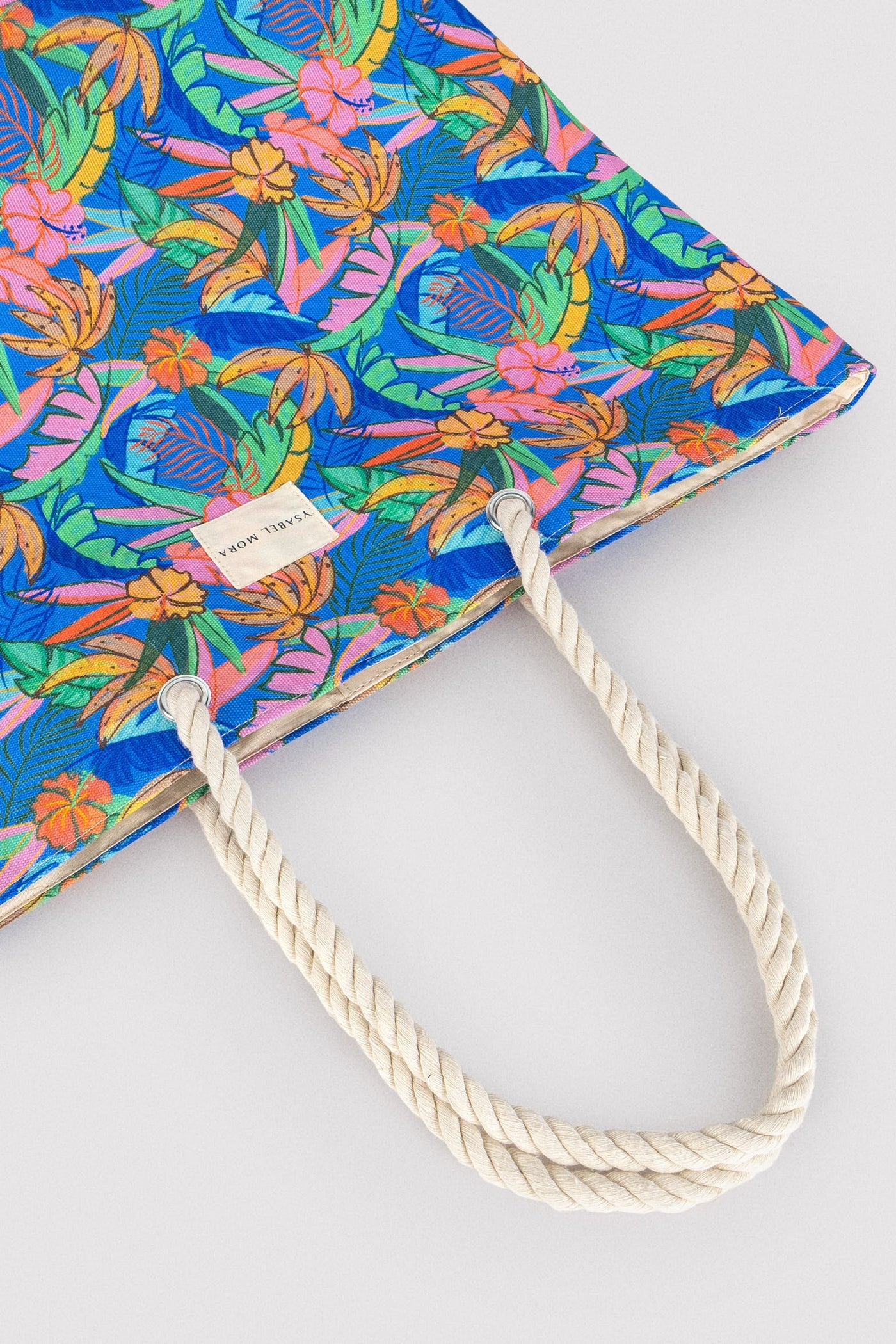 BORSA DA SPIAGGIA STAMPA TROPICALE YSABEL MORA