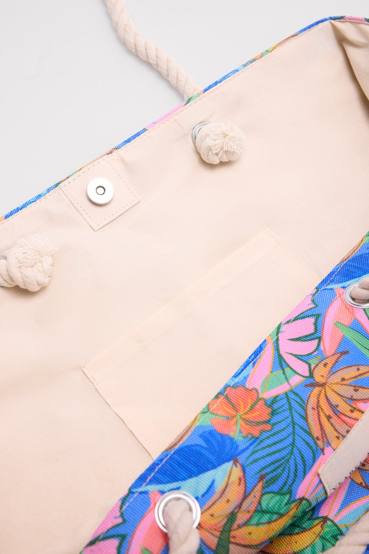 BORSA DA SPIAGGIA STAMPA TROPICALE YSABEL MORA