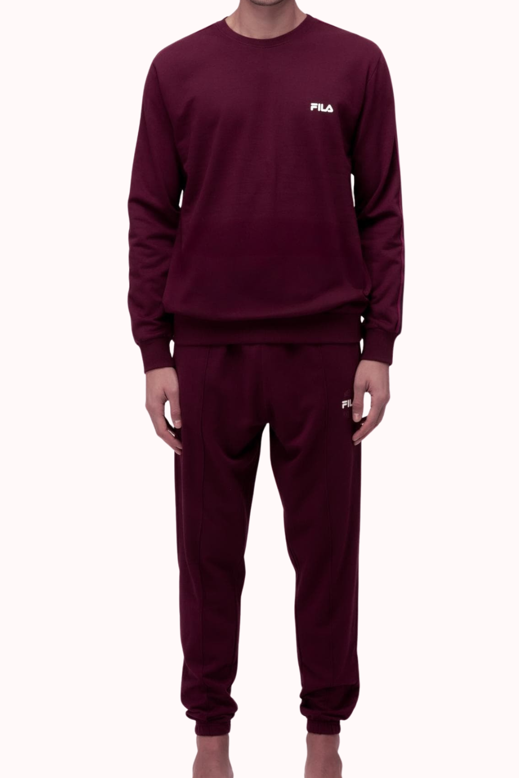 TUTA UOMO CON BANDE LATERALI IN COTONE FELPATO FILA